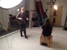 At Edinburgh College photography studio shooting the Free Being Me portraits